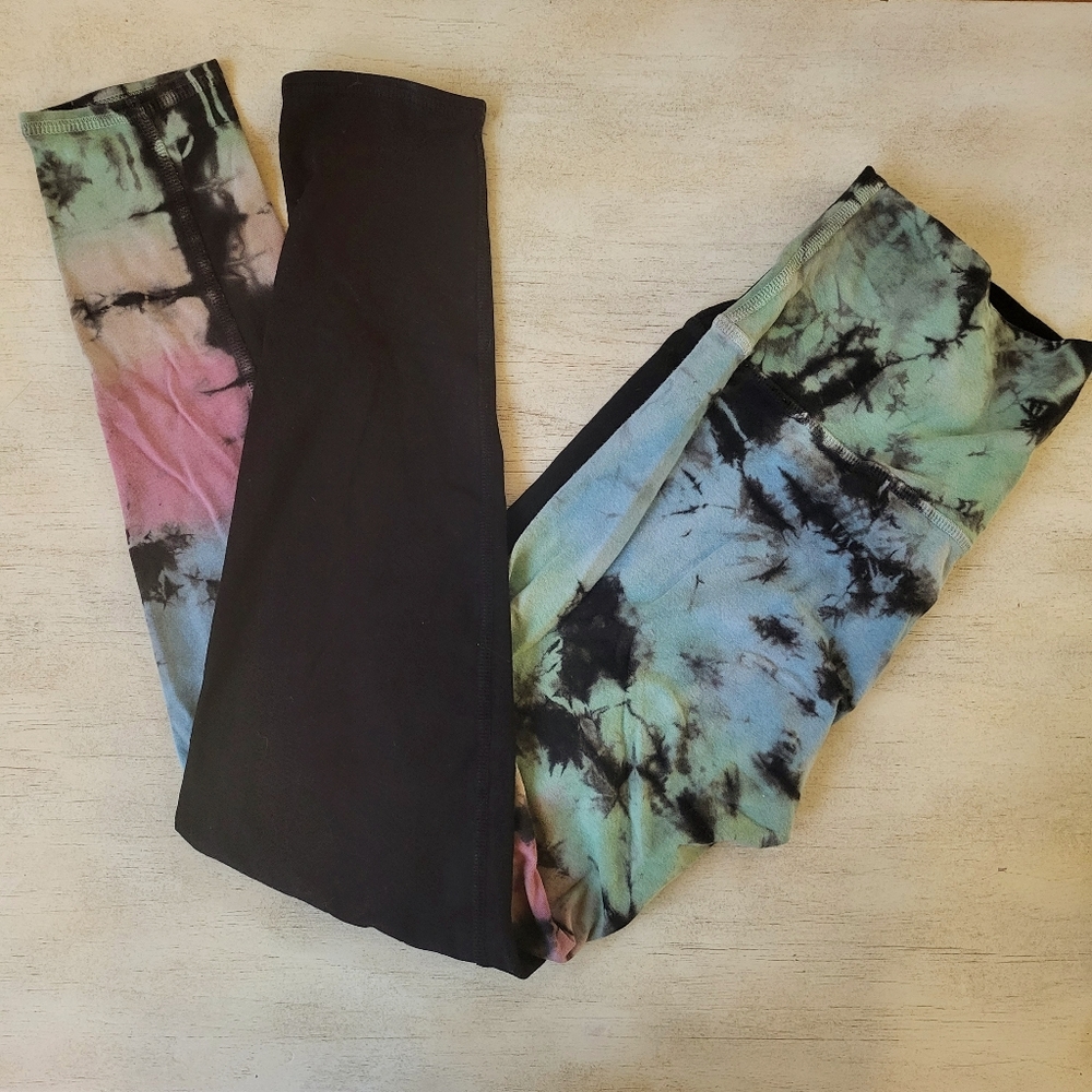 Tie Dye Black Leggings